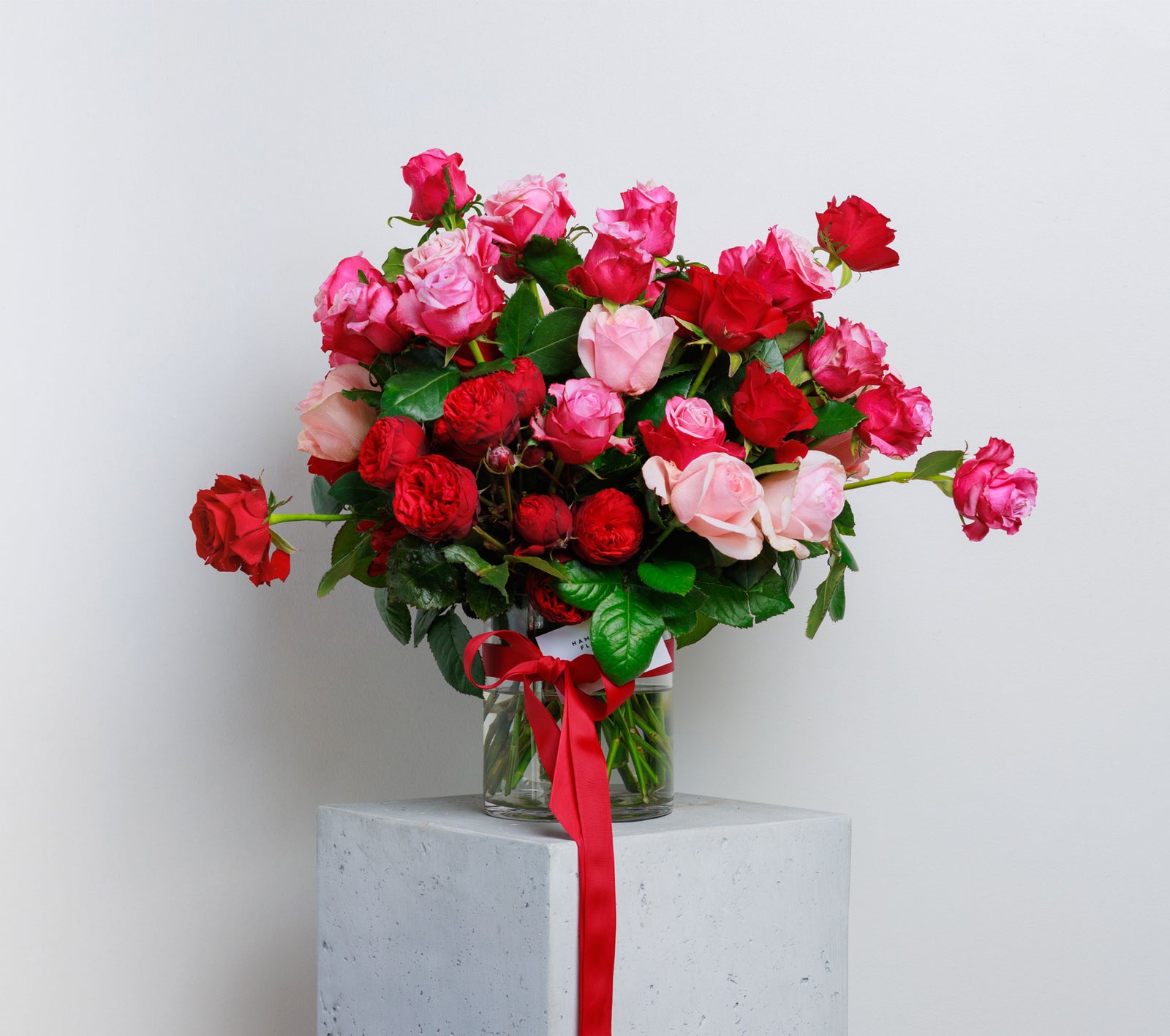 Stunning red roses, valentines day, flowers in vase, Melbourne flower delivery